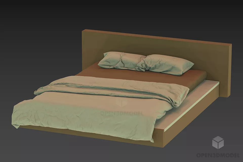 Curved Bed Pegaso 3d model