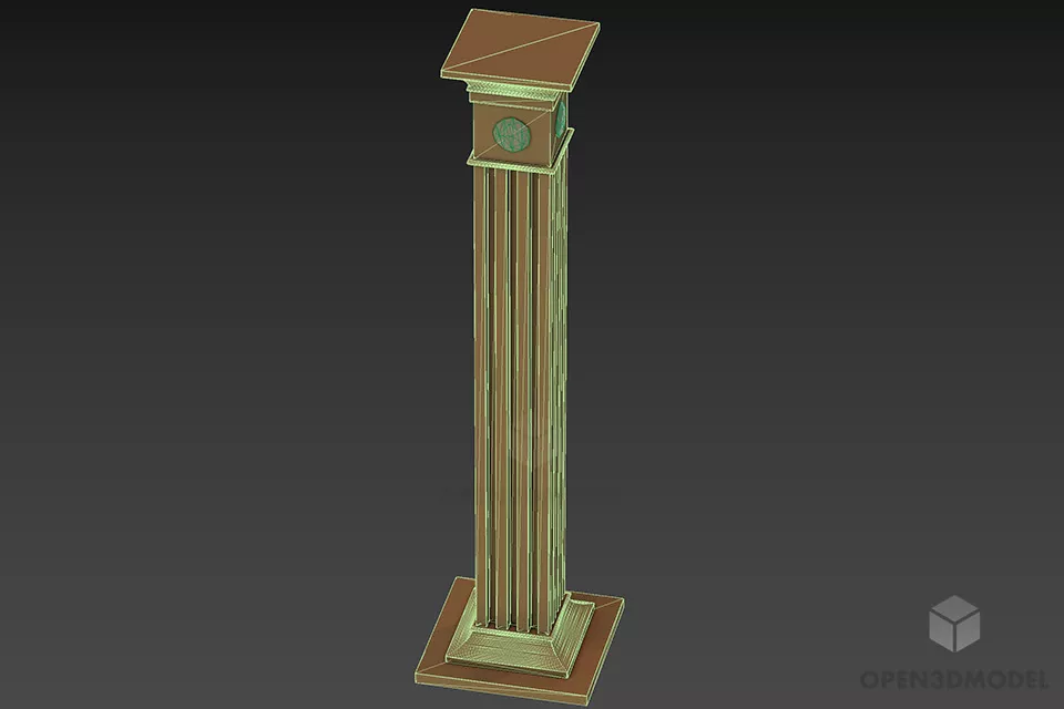 Vintage Rome Column Turri 3d model 2