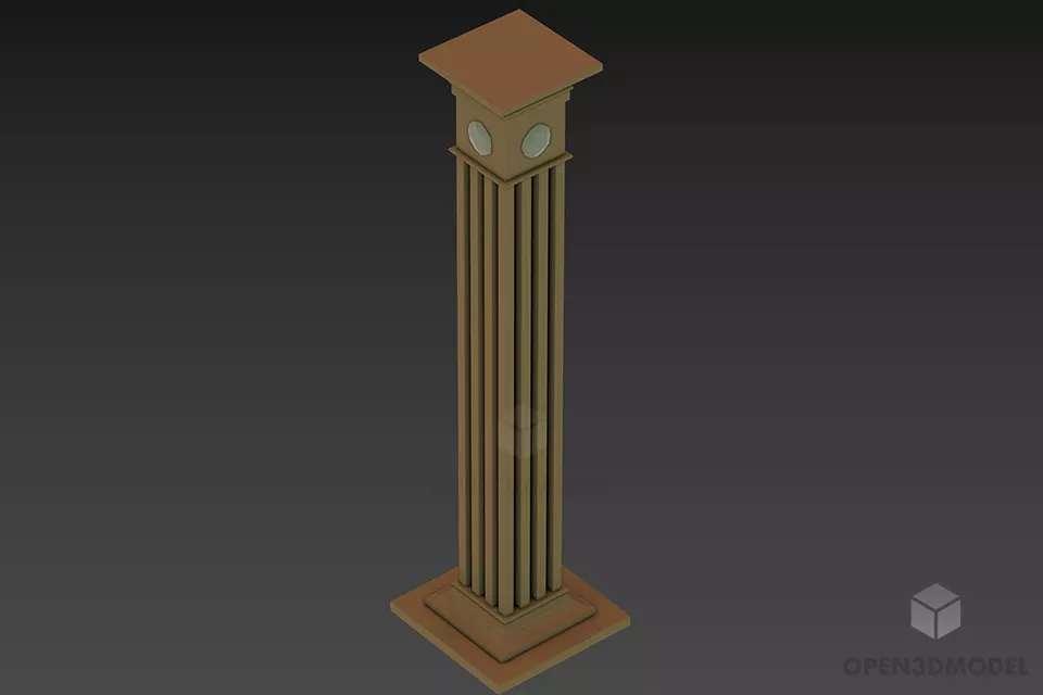 Vintage Rome Column Turri Free 3d Model - .3ds, .gsm - Open3dmodel