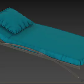 Lounge With Curved Steel Frame 3d model