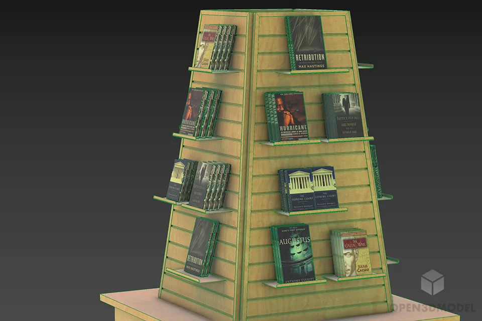 Shop Book Shelf Furniture 3d model 2