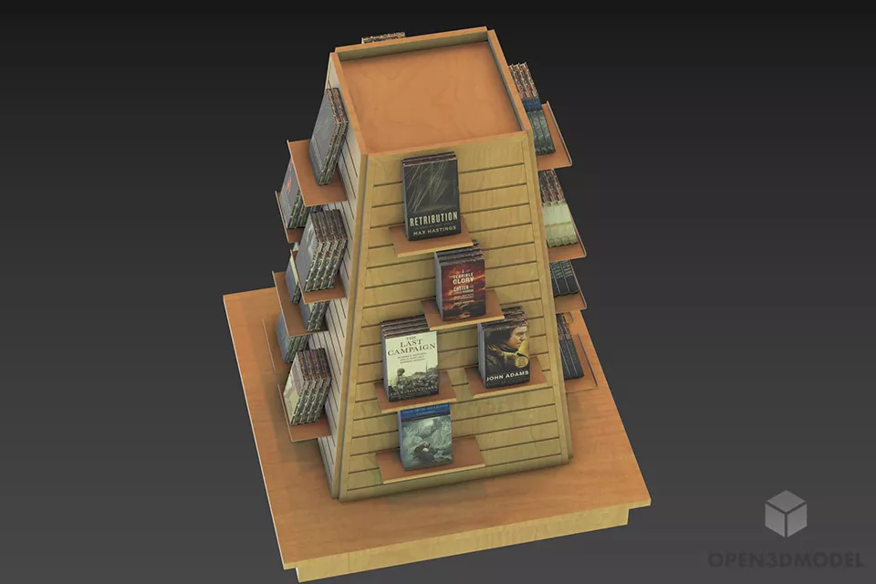 Wood Shelf Tree Shape Decorative 3d model