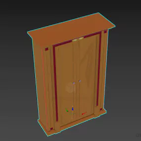 Antique Cabinet Turri, Glas Shelf 3d model