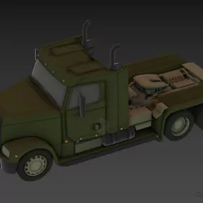 Trailer Head Truck 3d model