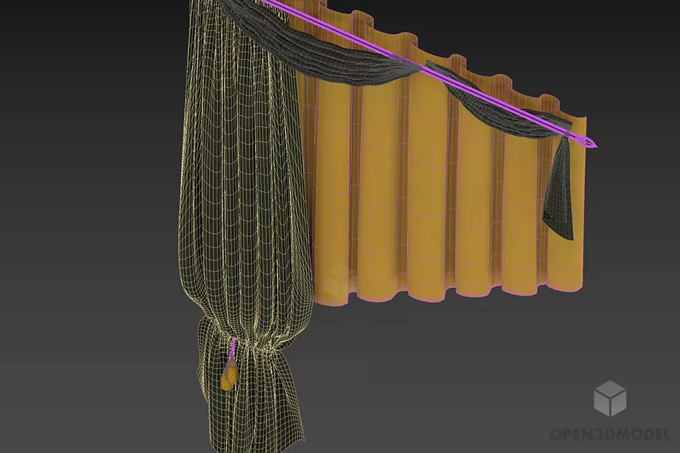 Boutique Curtain 3d model 2
