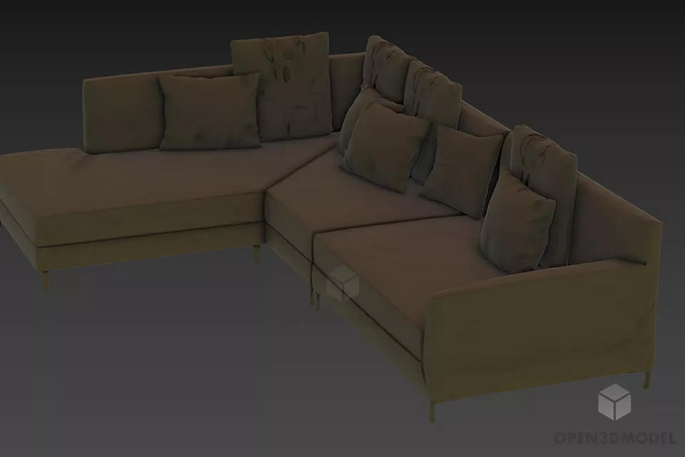 Camel Sofa Vera 3d model