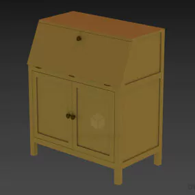 Office Side Locker Ikea 3d model