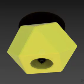 Yellow Crystal Lamp, Pendant Lamp 3d model