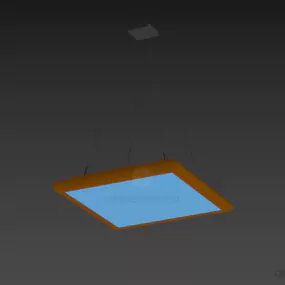 Square Ceiling Lamp Guzzini, Glass Shade Lamp 3d model