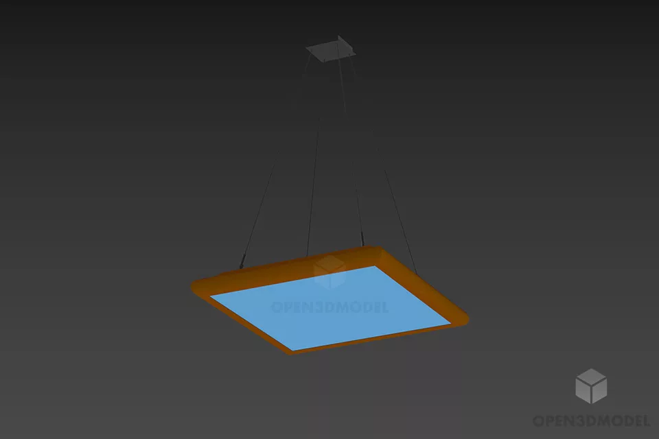 Floor Lamp With Crescent Shape 3d model
