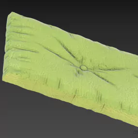 Pink Leather Pillow, Tufted Pillow 3d model