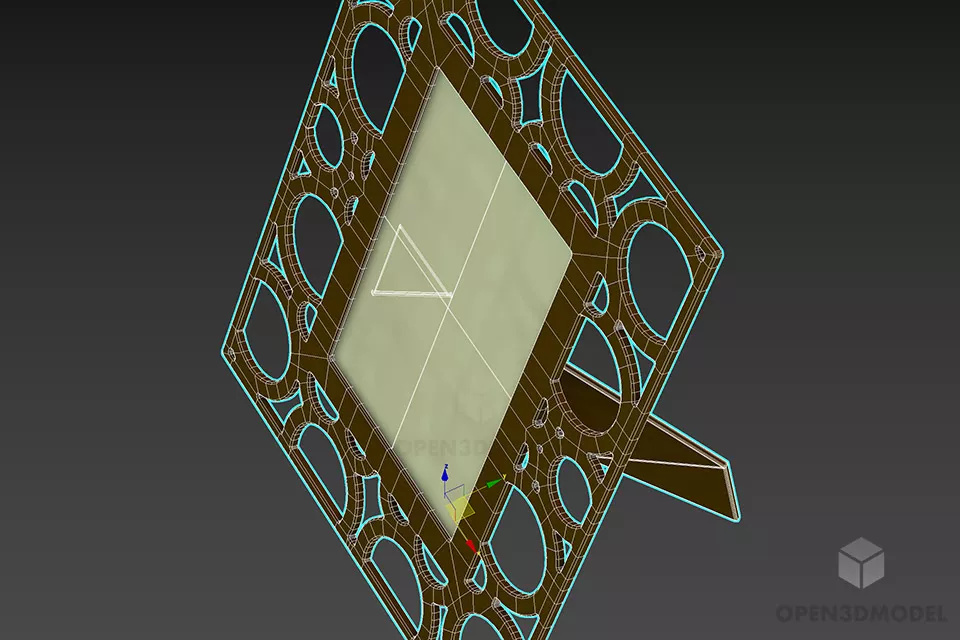 Frame Photo Bubbles Pattern 3d model 2