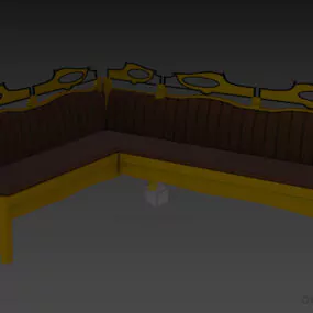 Sofa Bench L Shape, Waiting Sofa For Corner Space 3d model