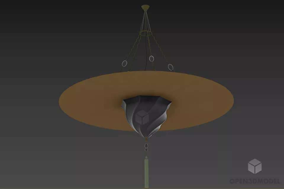 Simple Retro Pendant Lamp 3d model