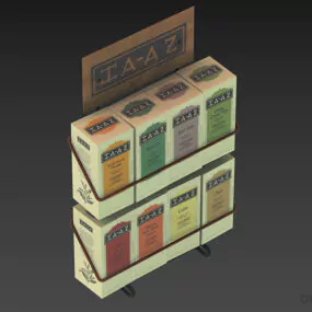 Shop Product Display Rack, Tea Shelf 3d model