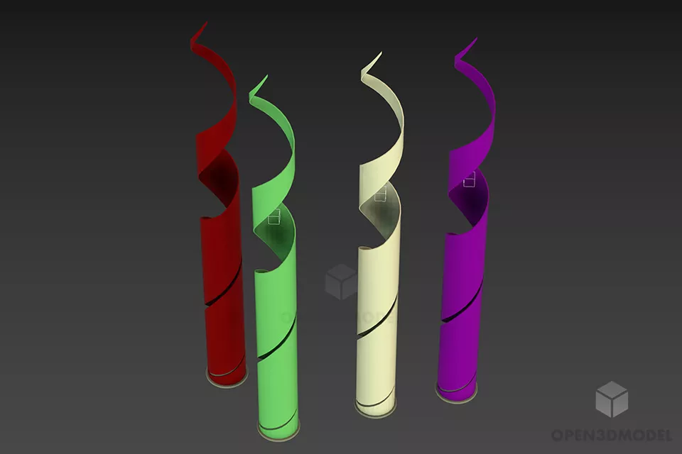 Simple Glass Table With Thin Shelf 3d model