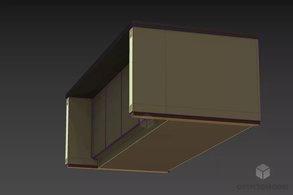 Kitchen Island Table 3d model 2