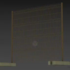 Steel Fence Modular 3d model