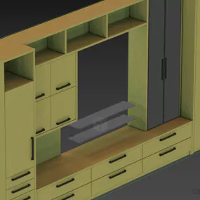 One Side Tv Sideboard, Tv Cabinet 3d model