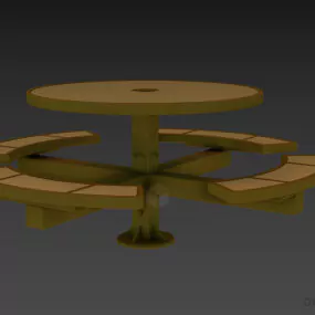 Display Round Table Two Storey 3d model