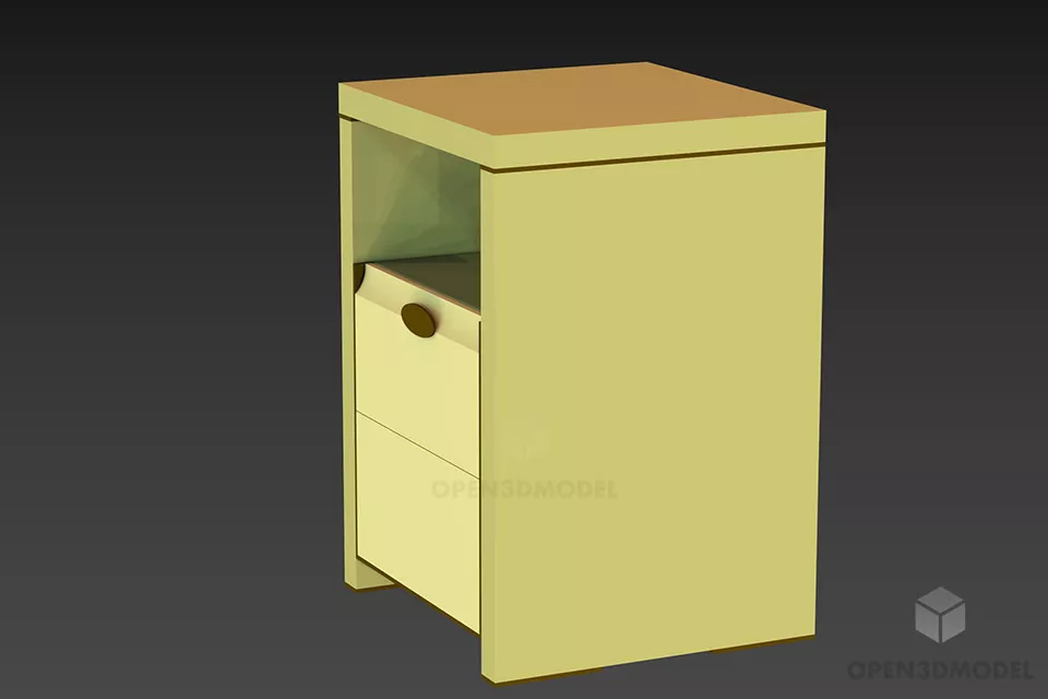 Modern Locker With Carved Sphere Shape 3d model