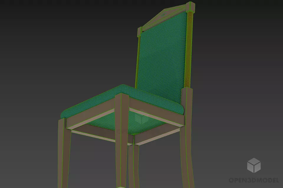 Restaurant Chair Turri, Vintage Style Chair 3d model 2