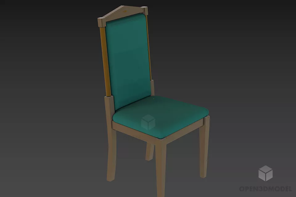Salon Plastic Chair With Fixed Stand 3d model