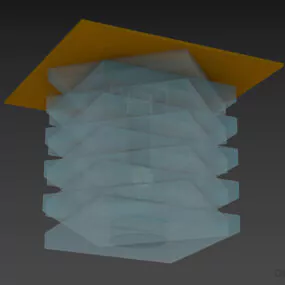 Multiple Glass Shade Pendant Lamp 3d model