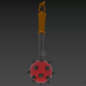 Steel Mace Vintage Weapon 3d model