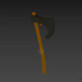 Scandinavia Steel Axe Weapon 3d model