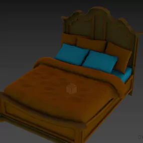 Boutique Double Bed Stanley 3d model