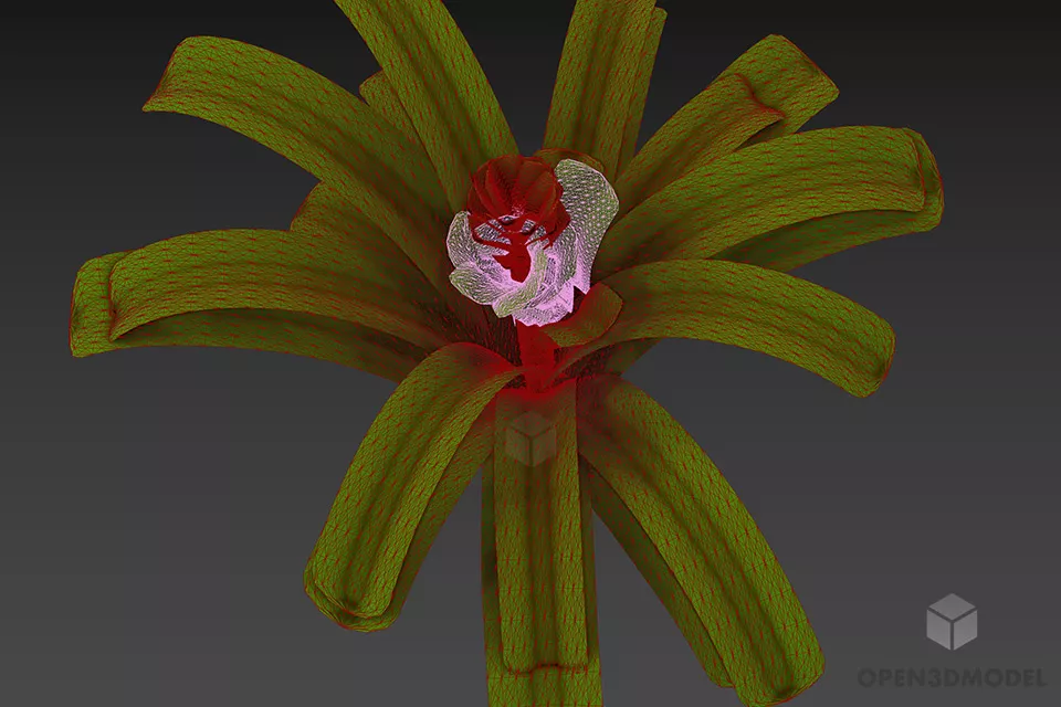 Office Leaf Plant For Decoration 3d model 2