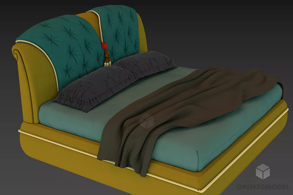 Curved Bed Pegaso 3d model