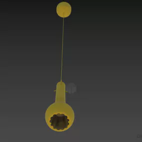Art Pendant Lamp Textile Lantern Shape 3d model
