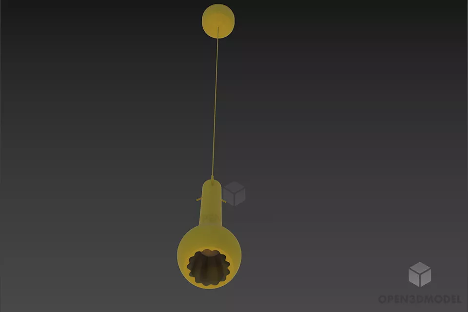 Lamp Table Square Shade 3d model
