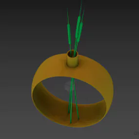 Empty Round Vase, Minimalist Pot 3d model