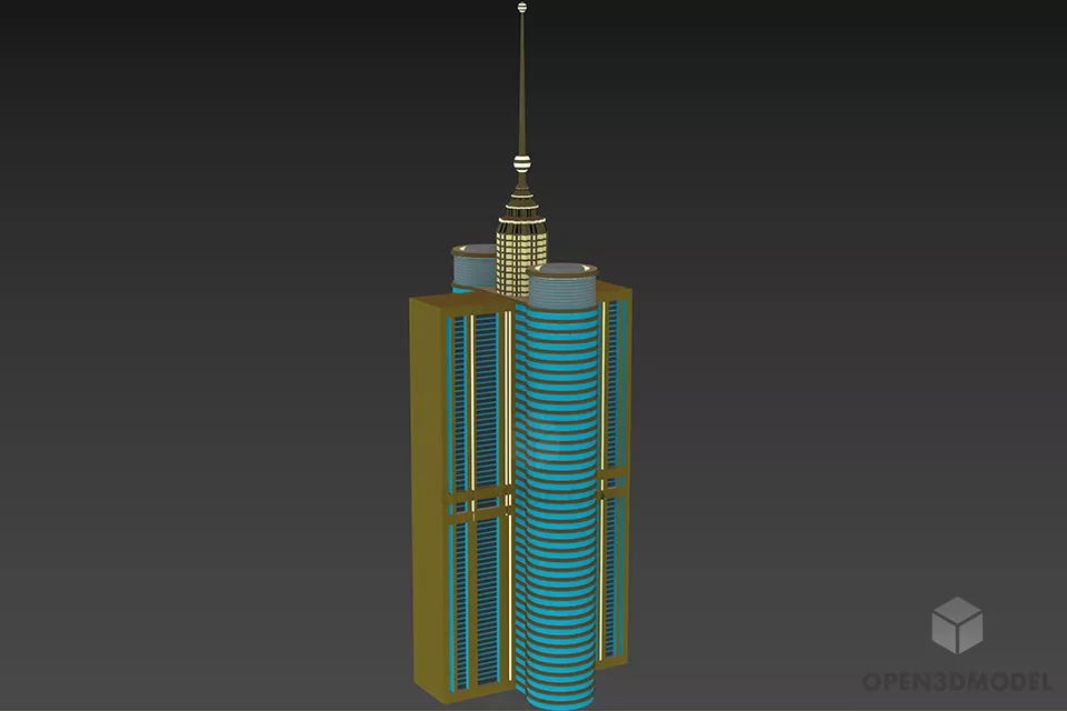 Skyscraper Building Hearst Tower 3d model
