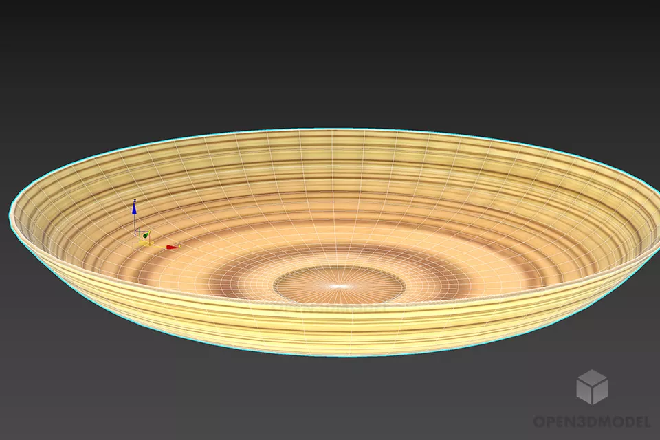 Porcelain Plate, Terracotta Dish 3d model 2
