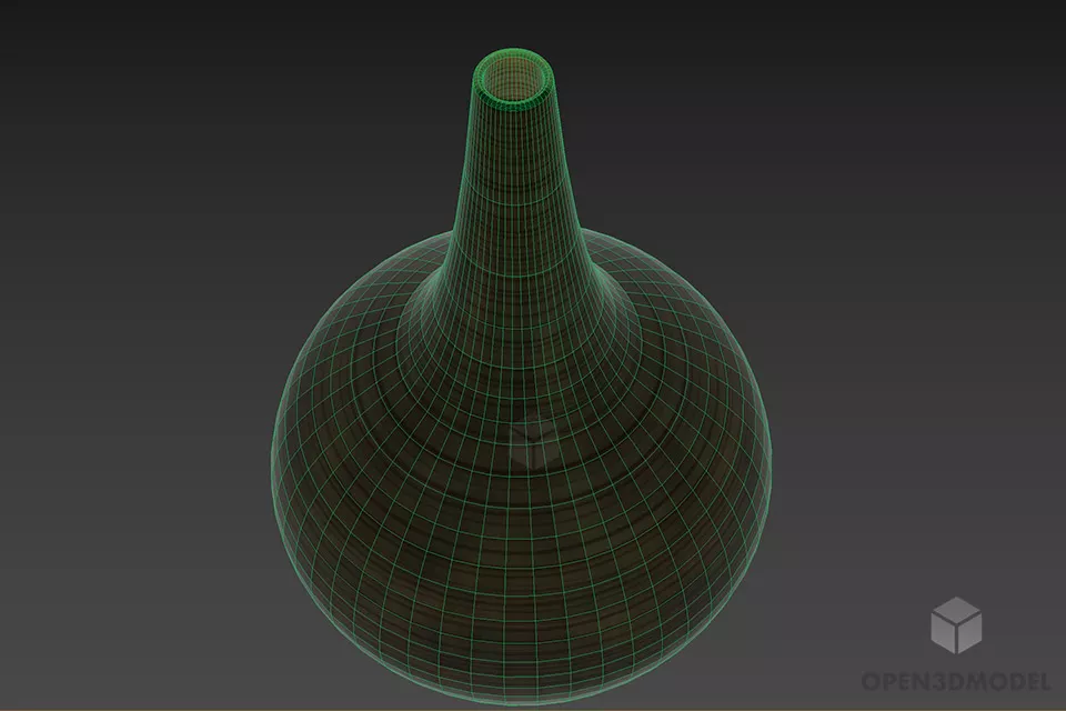 Porcelain Vase Pot, Terracotta Pot 3d model 2