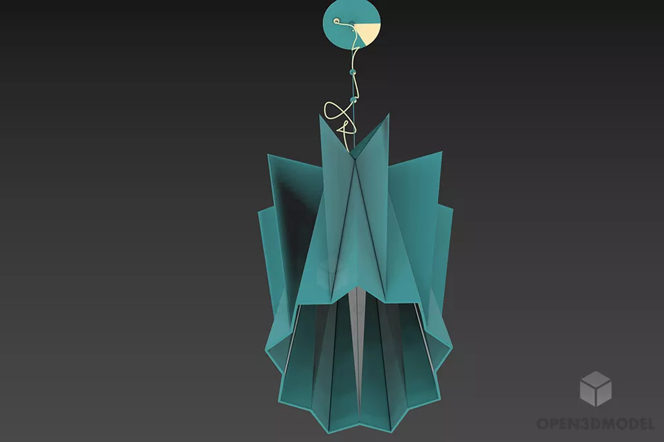 Hotel Vase Shape Table Lamp With Yellow Cone 3d model