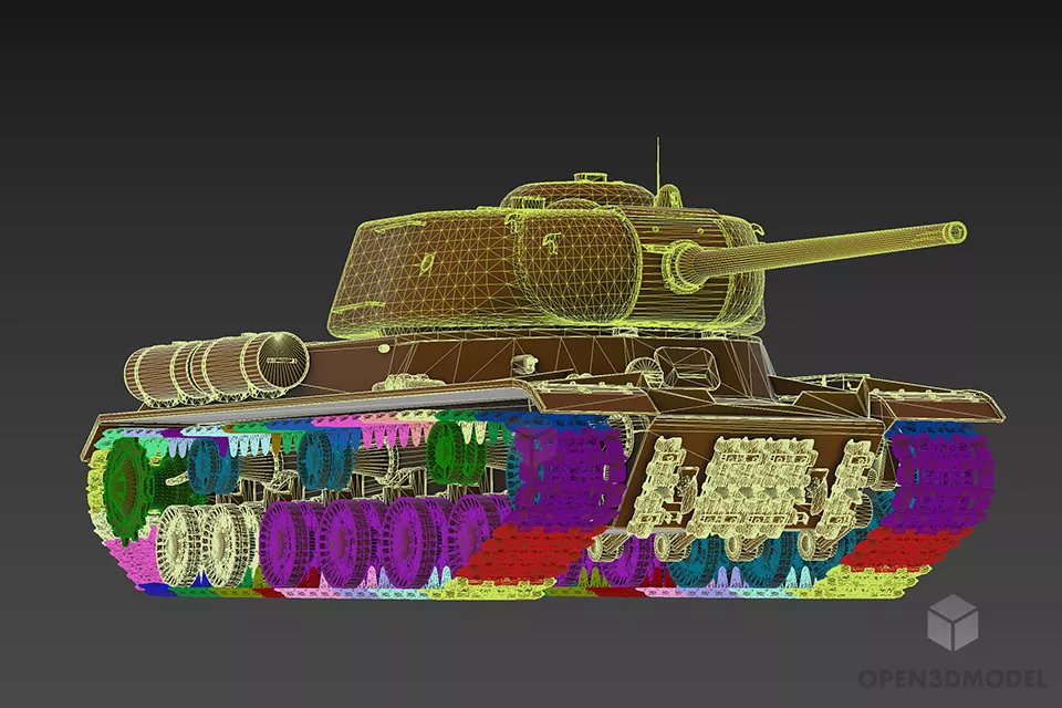 Ww2 Soviet Tank Is1 3d model 2