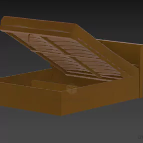 Foldable Bed With Mattress 3d model