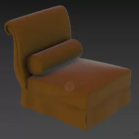 Leather Upholstery Armchair Barbara 3d model