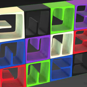 Kid Shelf, Modular Shelf 3d model