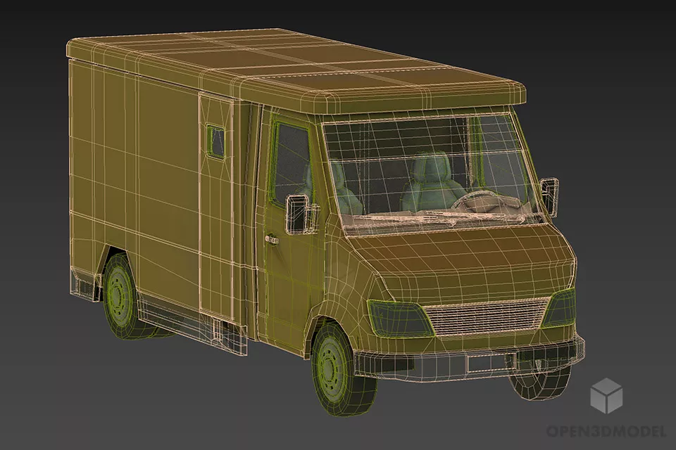 Police Money Truck 3d model 2