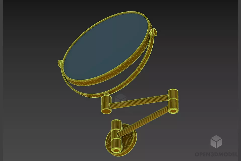 Folding Bathroom Mirror 3d model 2