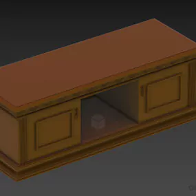 Antique Locker, Office Furniture 3d model