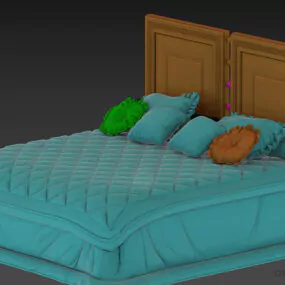 Boutique Bed Turri, Upholstered Bed 3d model