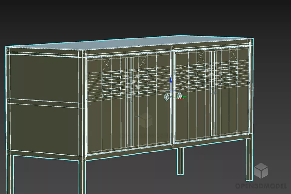 Modern Ash Locker Ikea 3d model 2