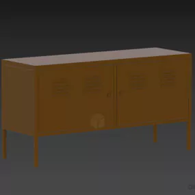Modern Ash Locker Ikea 3d model